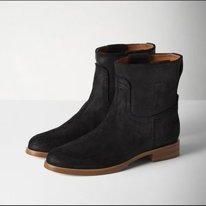 rag & bone Flat Black Waxed Suede Holly Boots sz 7